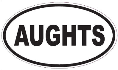 AUGHTS - Oval Sticker