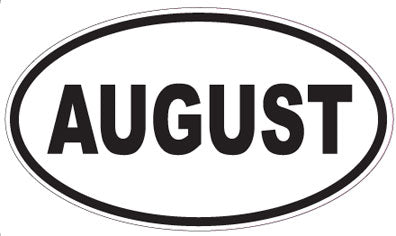 AUGUST - Oval Sticker