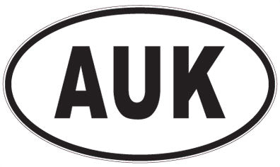 AUK - 3 Letter Initials Oval Sticker