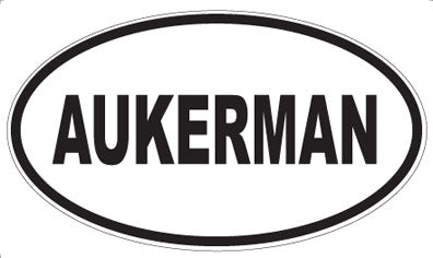 AUKERMAN - Oval Magnet