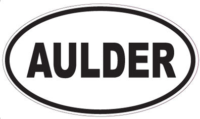 AULDER - Oval Sticker
