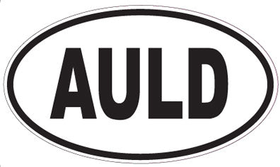 AULD - Oval Sticker