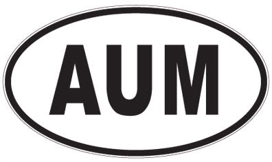AUM - 3 Letter Initials Oval Magnet