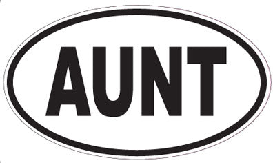 AUNT - Oval Sticker