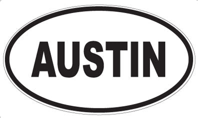 AUSTIN - Oval Magnet