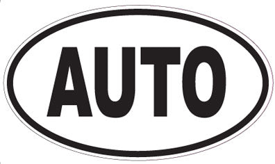 AUTO - Oval Sticker
