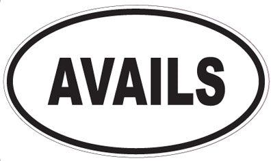 AVAILS - Oval Sticker