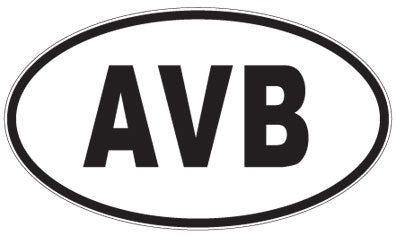 AVB - 3 Letter Initials Oval Magnet