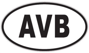 AVB - 3 Letter Initials Oval Sticker