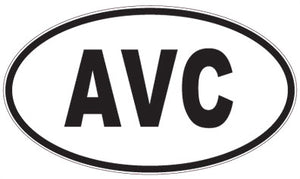 AVC - 3 Letter Initials Oval Sticker