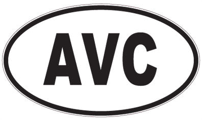 AVC - 3 Letter Initials Oval Magnet