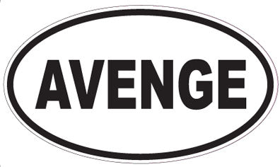 AVENGE - Oval Sticker