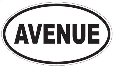 AVENUE - Oval Sticker