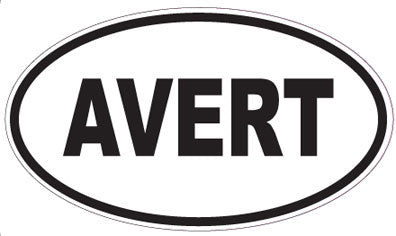 AVERT - Oval Sticker