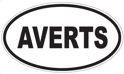 AVERTS - Oval Sticker