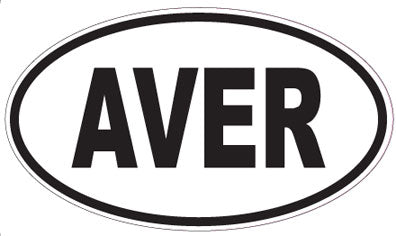 AVER - Oval Sticker