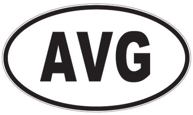 AVG - 3 Letter Initials Oval Sticker