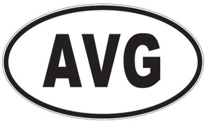 AVG - 3 Letter Initials Oval Sticker