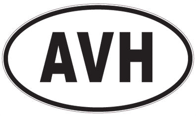 AVH - 3 Letter Initials Oval Sticker
