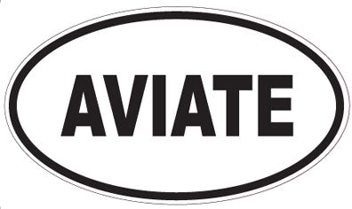 AVIATE - Oval Sticker