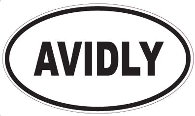 AVIDLY - Oval Sticker