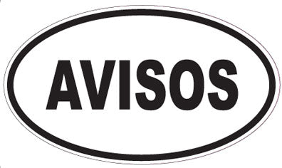AVISOS - Oval Sticker