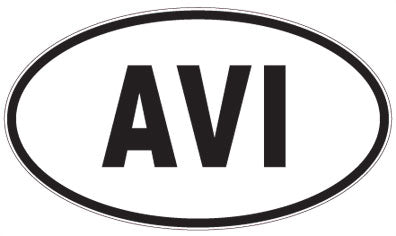 AVI - 3 Letter Initials Oval Magnet