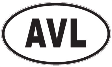 AVL - 3 Letter Initials Oval Sticker