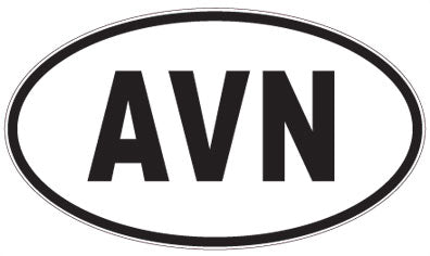 AVN - 3 Letter Initials Oval Sticker