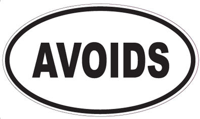 AVOIDS - Oval Sticker