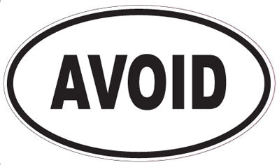 AVOID - Oval Magnet
