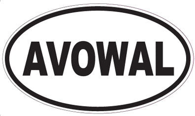 AVOWAL - Oval Sticker