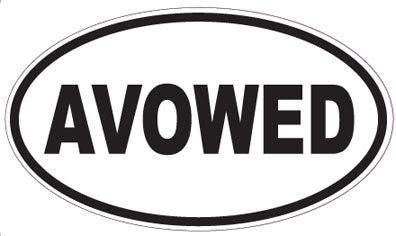 AVOWED - Oval Sticker