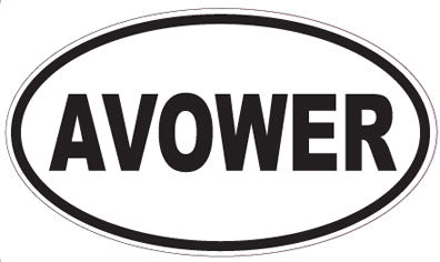 AVOWER - Oval Sticker