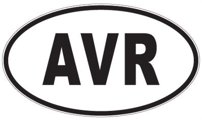 AVR - 3 Letter Initials Oval Sticker