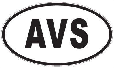AVS - 3 Letter Initials Oval Sticker