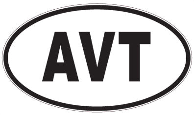 AVT - 3 Letter Initials Oval Sticker