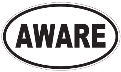 AWARE - Oval Sticker