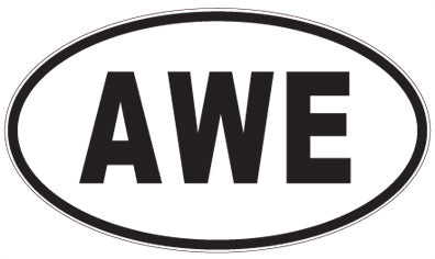 AWE - 3 Letter Initials Oval Sticker
