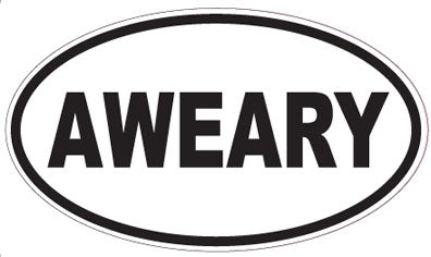 AWEARY - Oval Sticker