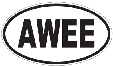 AWEE - Oval Sticker