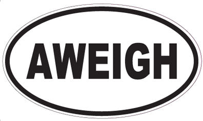 AWEIGH - Oval Sticker