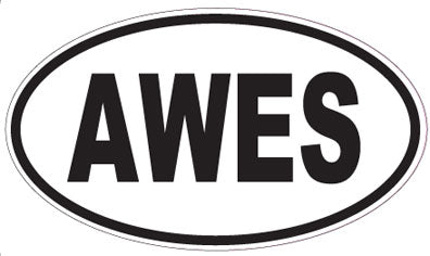 AWES - Oval Sticker