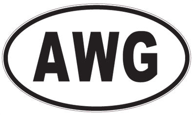 AWG - 3 Letter Initials Oval Sticker