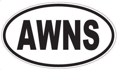 AWNS - Oval Sticker