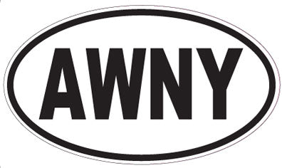 AWNY - Oval Sticker