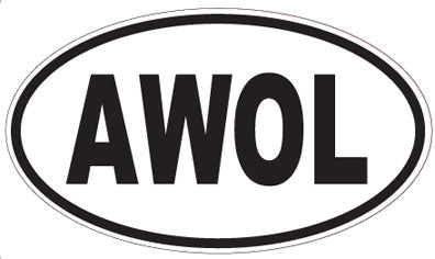AWOL - Oval Sticker