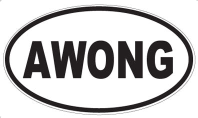 AWONG - Oval Magnet
