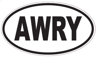 AWRY - Oval Sticker