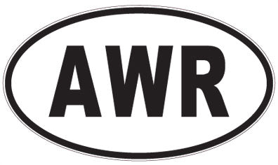 AWR - 3 Letter Initials Oval Sticker